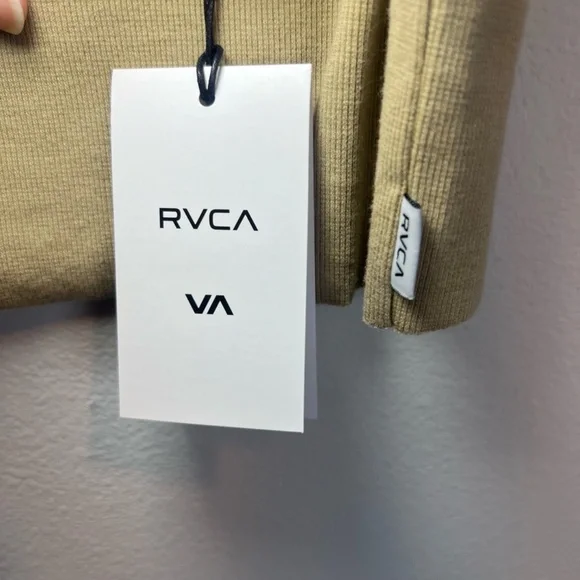 RVCA Haru Slide Graphic Tank Top Tan Ribbed Stretch Cropped NEW Women's Sz Large - Picture 5 of 13